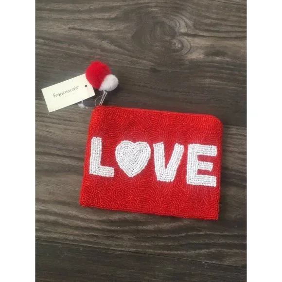 Francesca’s Beaded Love Pouch - Picture 1 of 3
